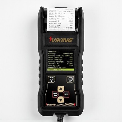 Viking 6V 12V 24V Digital Battery System Tester Auto Diagnostic Tool w/ Printer