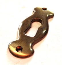 Bocchetta Chiave per Mobili in Ottone Bronzo Sfumato mm. 47x17 RDS