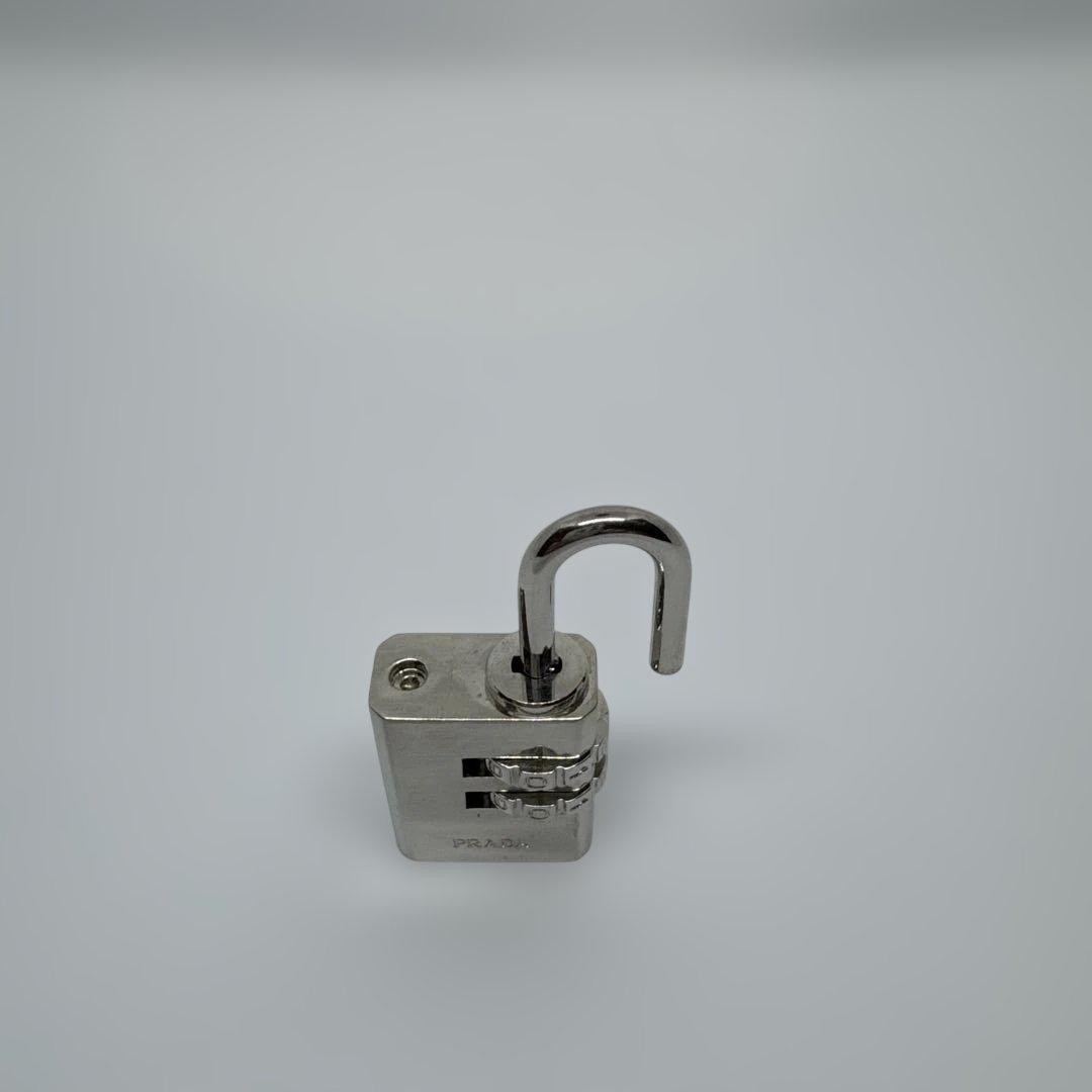 Authentic Prada Silvertone Brass Combination Lock… - image 4