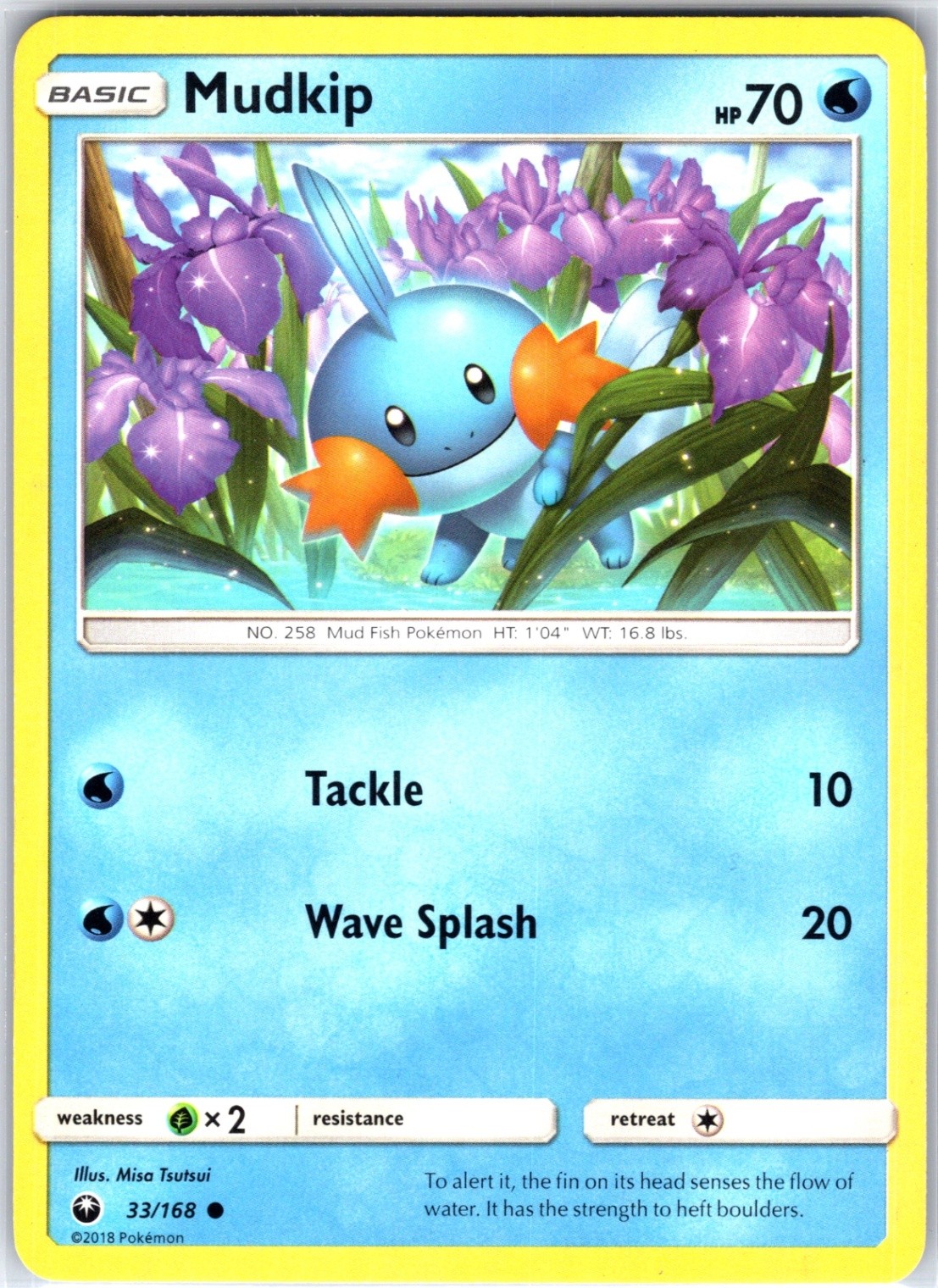 Mudkip 33/168 Common Regular Card SM - Celestial Storm Pokemon TCG LP
