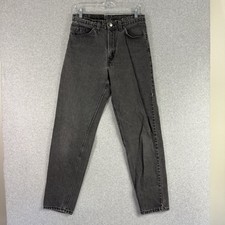 Vintage levi's 550 jeans relaxed fit tapered leg womens 29 x 30 black denim