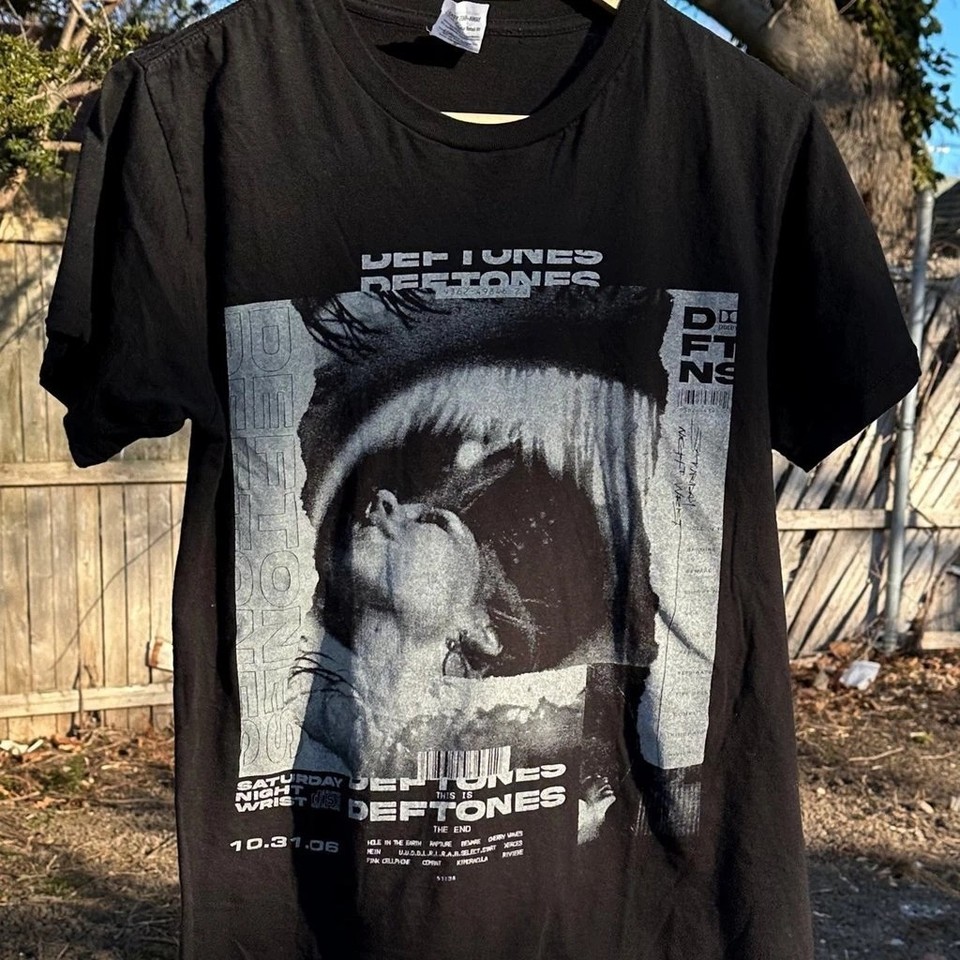T-shirt Deftones – Coton Noir – Homme/Femme – Toutes Tailles – Neuf Avec étiquettes