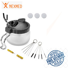4-Piece Airbrush Cleaning Kit with Cleaning Pot, Air Filter Mat  Holder