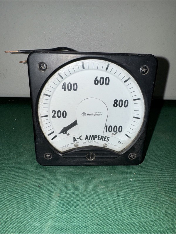 Westinghouse Type KA-241 AC Ammeter 291B461A28 Range: 0-1000A Used