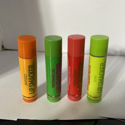 Lip Smacked Lip Bam Set Of 4 Strawberry, Watermelon, Mango, And Kiwi 4.0g