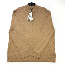 Smartwool Men’s Quarter Zip Sweater XXL Tan Merino Blend Picante Brown Soft NWT