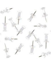 200 Count, Push Pins Tacks, Push Pins, Clear Plastic Head