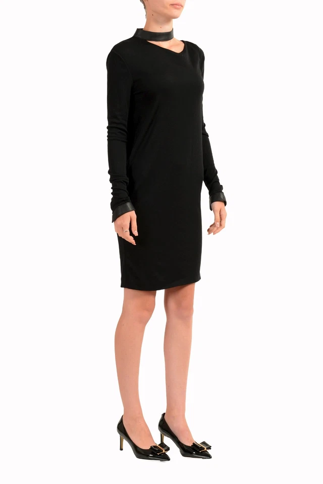 Vestido recto Tom Ford para mujer negro de lana manga larga EE. UU. XL IT 46 Foto 2 de 4