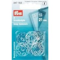 AnnäH-DruckknöPfe Transparent Kunststoff Zum AnnäHen AufnäHen Weiß Prym 347153