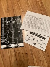 2002 Era Fender Stratocaster Telecaster American Series Owners Manual Warranty