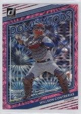 2022 Panini Donruss Dominators Pink Fireworks Willson Contreras #D-10 0w7