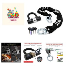 Anti-Theft Bike Lock 3foot/90cm Long Heavy Duty Chain Lock Durable 10mm Thick...