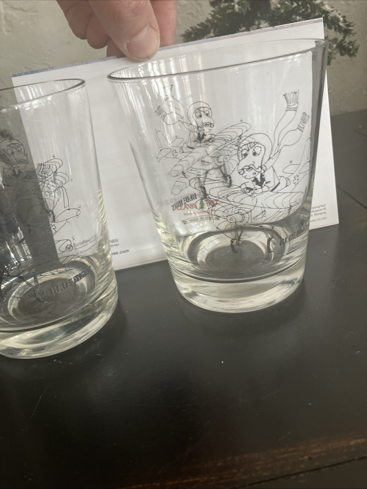 BLUE MAX 14oz Cocktail Glasses Set of 2 Rare Vintage Collectibles