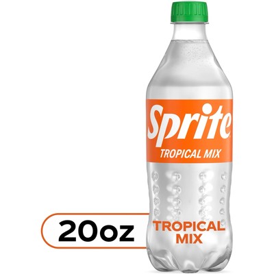 Sprite Tropical Mix Soda 20oz Exotic Pop 24 Pack Bottles