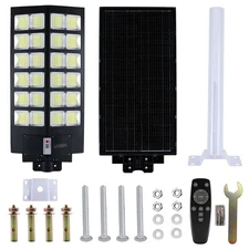 6500W LED Solar Street Light Commercial IP67 Dusk-Dawn PIR Sensor Road Lamp+Pole