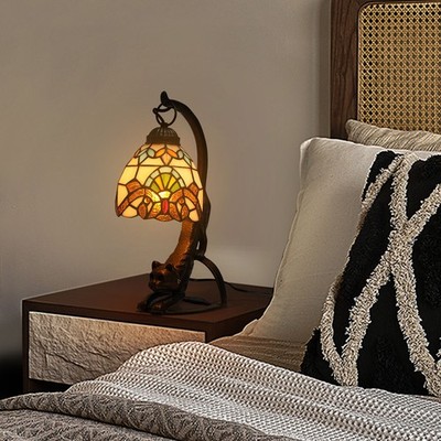 Table Lamp Corded Electric Bedside Lamp With Cat Base For Bedrooms Dining Rooms