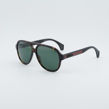 GUCCI GG0463S 003 Havana/Green 58-13-150 Sunglasses New Authentic