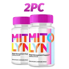 (2 Pack) Mitolyn Advanced Weight Loss Support Mito Lyn Maximum Strength 60ct