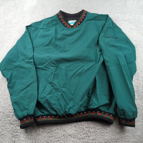 Vintage 90s Lehman Brothers Golf Pullover Mens L Green Aztec Extremely Rare - Picture 3 of 15