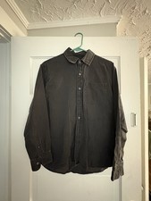 Abercrombie  Fitch Men  s Black Stretch Button Up Shirt Size Small Long Sleeve