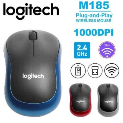 M185 Logitec h Maus Wireless Schnurlos Mouse Kabellos Funk + USB Empfänger