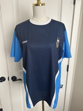 Argentina AFA Training Jersey YPF Soccer Shirt Blue Short Sleeve Football Top