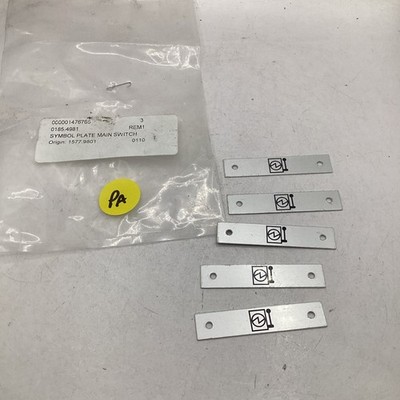 Symbol Plate Main Switch (lot of 5) NEW  