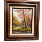 Cantrell Original Vintage Oil On Canvas Signed Framed Landscape Painting — photo 2