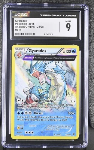 CGC 9 GYARADOS 21 XY ANCIENT ORIGINS HOLO POKEMON