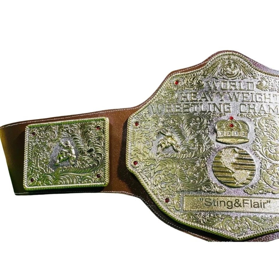Cinturón de título réplica WORLD Sting&Flair Heavyweight Wrestling Champion 2MM/4MM Foto 3 de 4