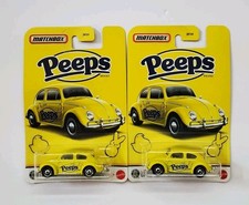 Set of 2 Matchbox 1962 Volkswagen Beetle Peeps Brand Special Easter Edition 14 