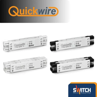 Quickwire Maintenance Free 2 And 4 Way - 16A And 24A Junction Boxes Splitter