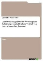 Lieselotte Brucklacher | Die Entwicklung Der Rechtsprechung Zum...