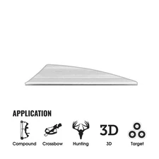 FL Outdoors 80TAC10008081214 Tac Vanes Driver 2.25 Vane White [100 Pack]