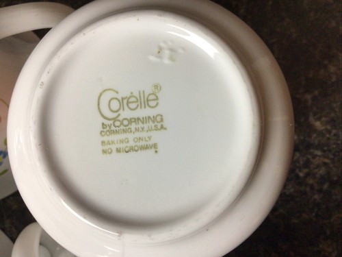 Lot Of 4 Corelle By Corning Wildflower Cups Mugs Orange Flower Country Cottage18 - Picture 4 of 5