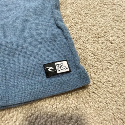 Vintage Rip Curl Sweater Mens Large Blue with Black Stripe Long Sleeve Cotton - Picture 2 of 13