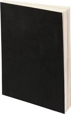 LayFlat Sketchbook 8.27 x 11 Inches, Black Cover, 64 Sheets, Thick 100gsm Paper