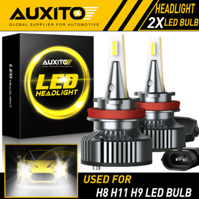 AUXITO H11 H8 H9 LED Headlight Bulb 72W 16000LM Hi/Low Beam 6500K CANBUS Y13 EOA