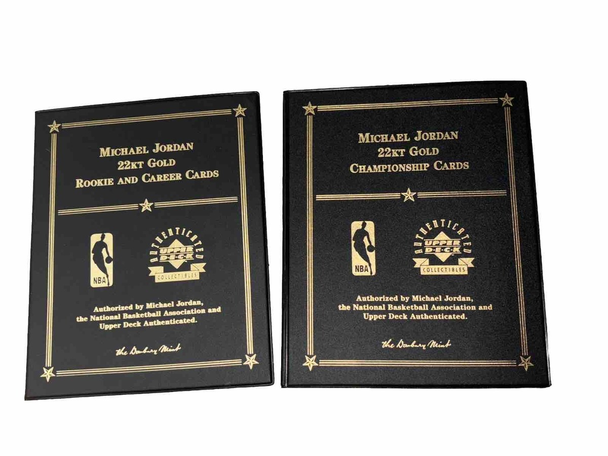 Michael Jordan 22 Kt Karat Gold Rookie & Career Cards 2 Michael Jordan 22 Kt Karat Gold Rookie & Career Cards 2