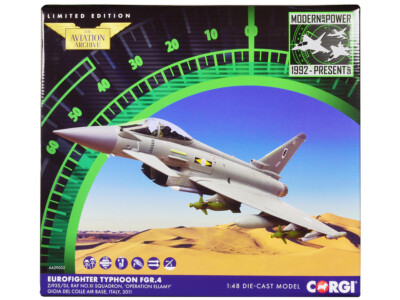 Corgi Eurofighter Typhoon FGR.4 Aircraft ''OP. Ellamy'' RAF 1/48 Diecast AA29002