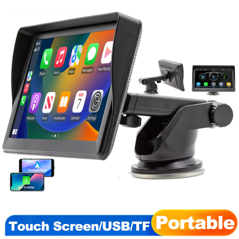7" Autoradio Portatile Wireless Apple CarPlay Android Auto Touchscreen Camera