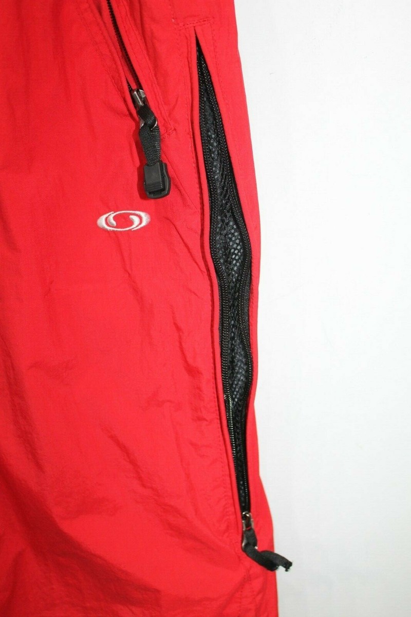 Salomon Red Ski Pants Mens Snowboarding Skiing Salopettes