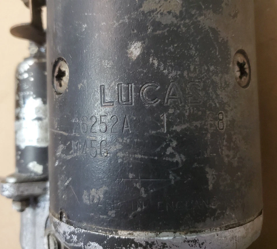 Jaguar XKE 1968 4,2 motor de arranque y solenoide probado de mi XKE 1968 parte 26252A Foto 4 de 4