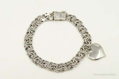 Vintage Hans Hansen Heart Charm On Henning Roland 830S Silver