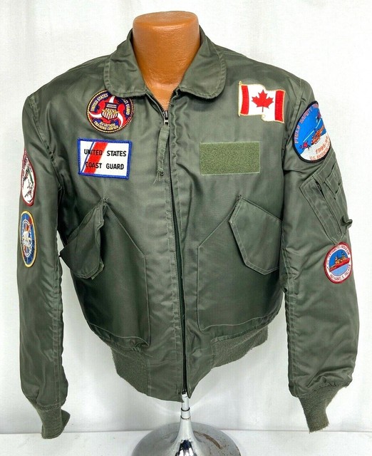 US Coast Guard Patched CWU36/P Flight Jacket eBay
