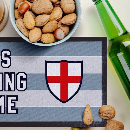England Euro's | Retro Football | Bar Runner | IT'S COMING HOME | Grey - Picture 3 of 12