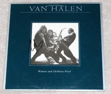 EDDIE VAN HALEN SIGNED AUTHENTIC 'WOMEN AND CHILDREN' RECORD ALBUM LP COA PROOF