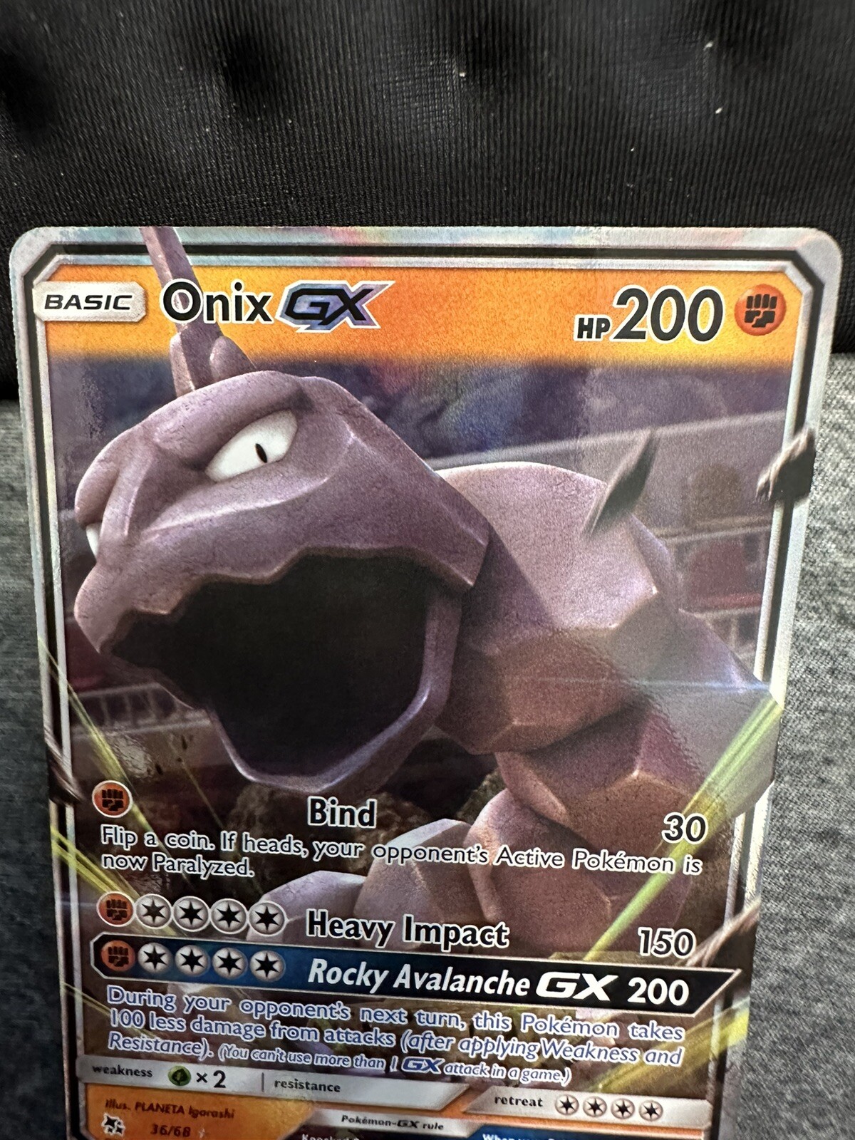 Onix GX (36/68/68) [Sun & Moon: Hidden Fates] – Pokemon Plug