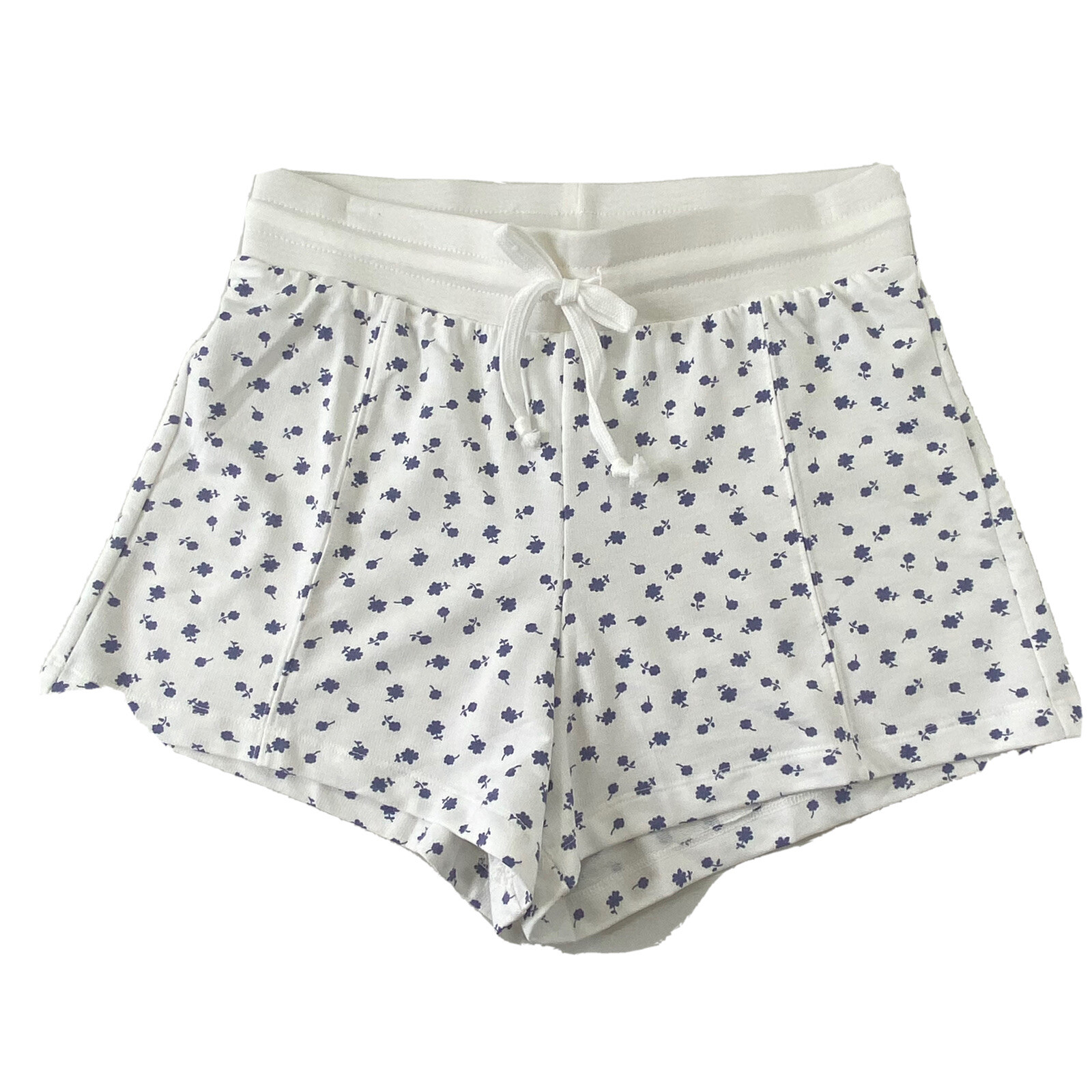 FILA ROW A pantaloncino maglia donna taglia media pull on coulisse elastico in vita blu avorio