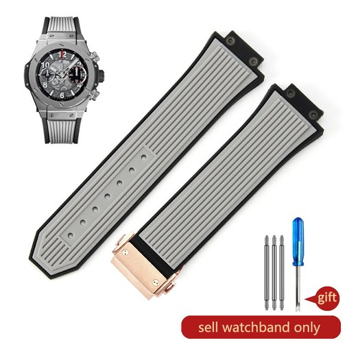 Watch Strap Band Rubber Silicone Watchband Bracelet For Hublot Watch Big Bang - Bild 34 von 49